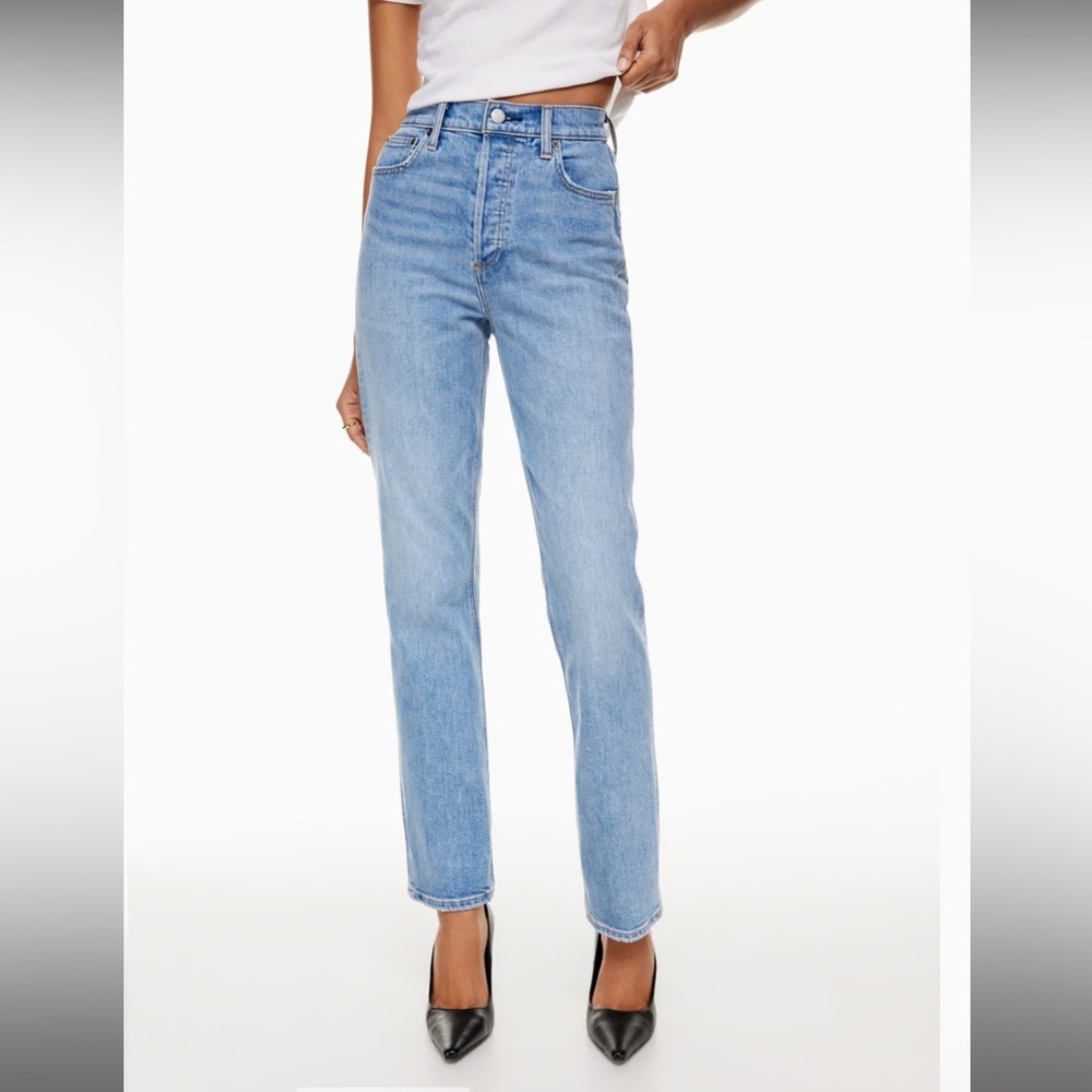 Aritzia Blue Straight Leg Jeans